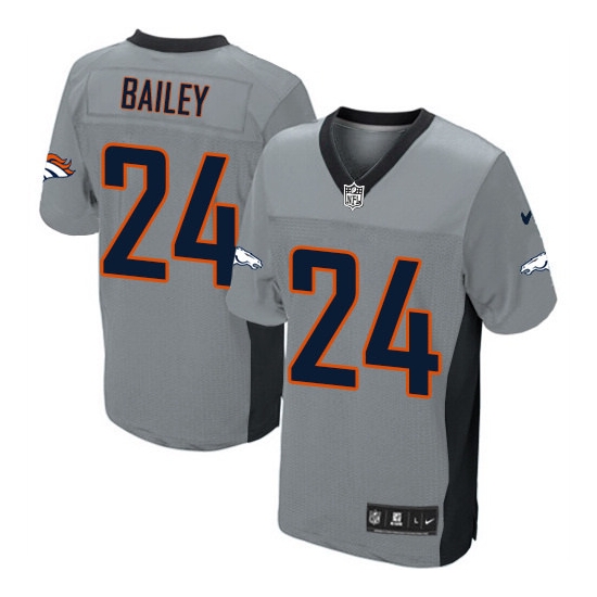 Champ Bailey Denver Broncos Limited Jersey - Grey Shadow