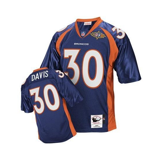 Mitchell and Ness Terrell Davis Denver Broncos Super Bowl Patch ...