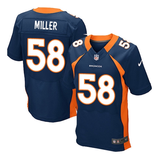 Nike Von Miller Denver Broncos Elite Alternate Jersey - Navy Blue