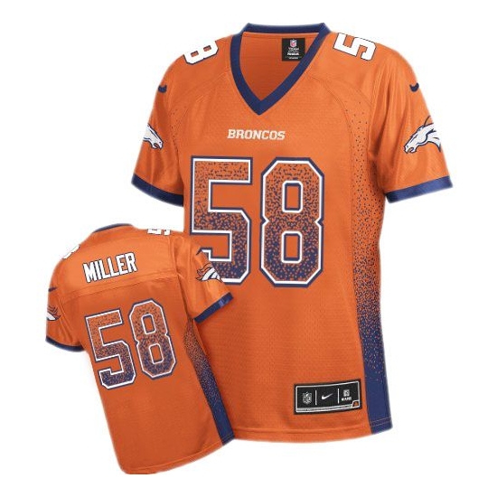 Nike Von Miller Denver Broncos Women's Limited Drift Fashion Jersey - Orange