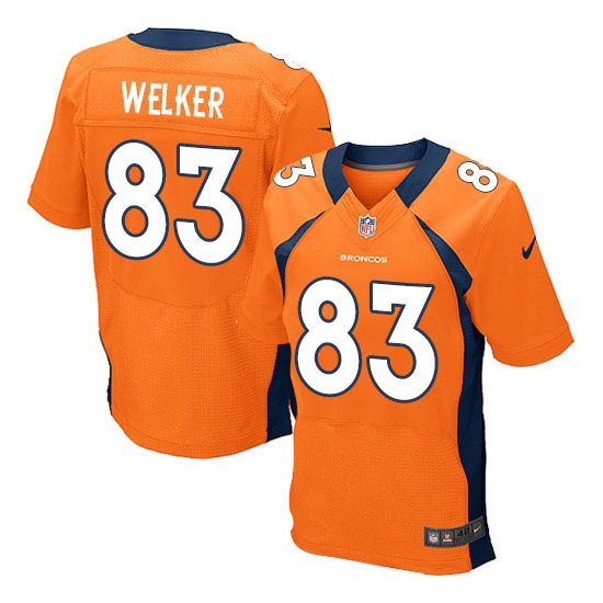 Nike Wes Welker Denver Broncos Elite Team Color Jersey - Orange