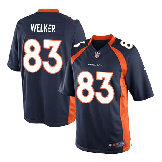 Nike Wes Welker Denver Broncos Limited Alternate Jersey - Navy Blue
