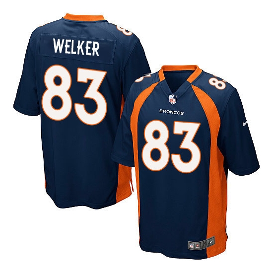 Nike Wes Welker Denver Broncos Game Alternate Jersey - Navy Blue