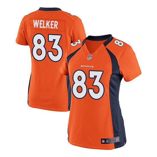 Nike Wes Welker Denver Broncos Women's Limited Team Color Jersey - Orange