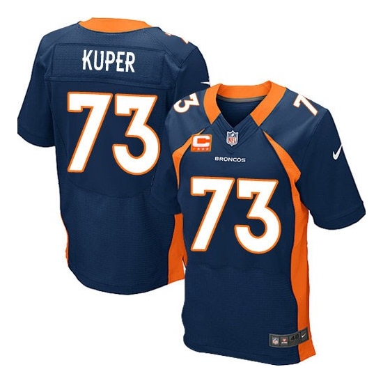 Nike Chris Kuper Denver Broncos Elite Alternate C Patch Jersey - Navy Blue