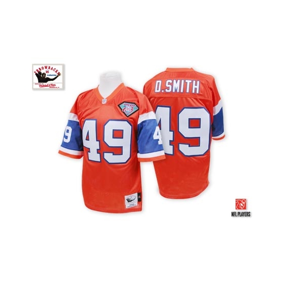 Mitchell and Ness Dennis Smith Denver Broncos Authentic Throwback Jersey - Orange