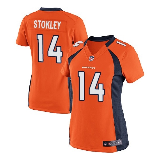 Nike Brandon Stokley Denver Broncos Women's Elite Team Color Jersey - Orange