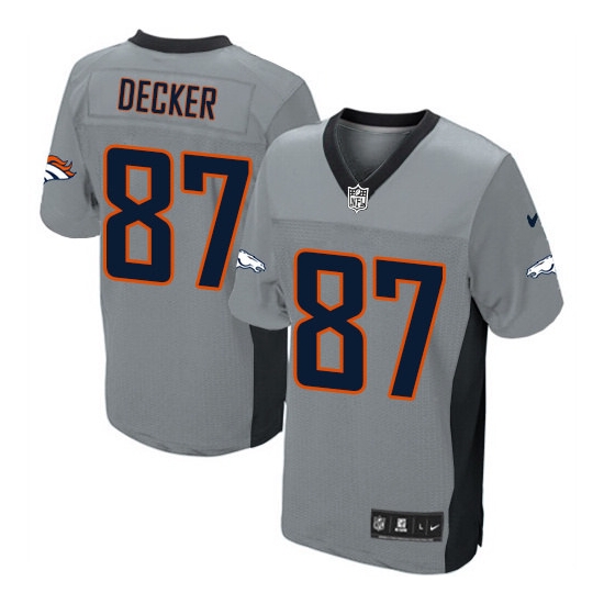 Nike Eric Decker Denver Broncos Elite Jersey - Grey Shadow