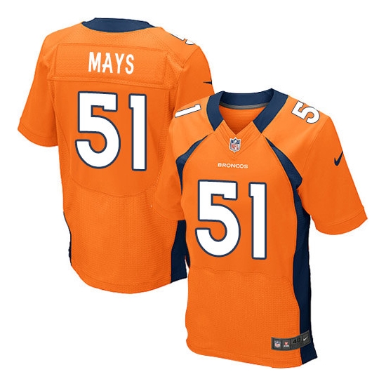Nike Joe Mays Denver Broncos Elite Team Color Jersey - Orange