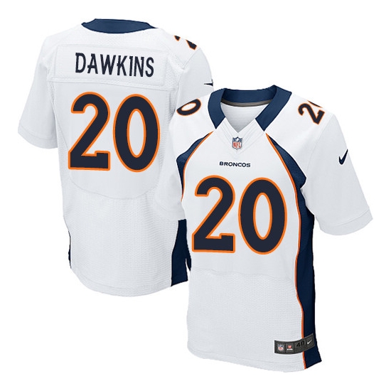 Nike Brian Dawkins Denver Broncos Elite Jersey - White