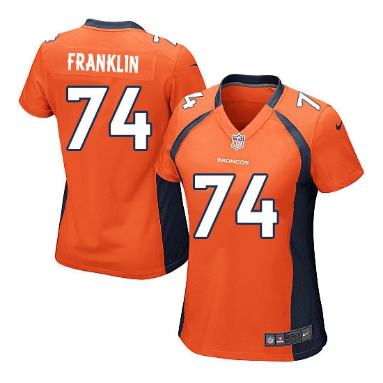 Nike Orlando Franklin Denver Broncos Women's Game Team Color Jersey - Orange