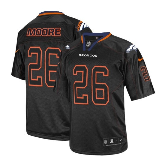 Nike Rahim Moore Denver Broncos Elite Jersey - Lights Out Black