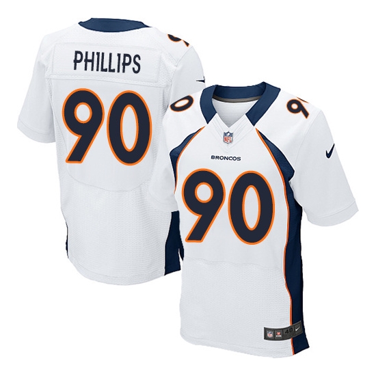Nike Shaun Phillips Denver Broncos Elite Jersey - White